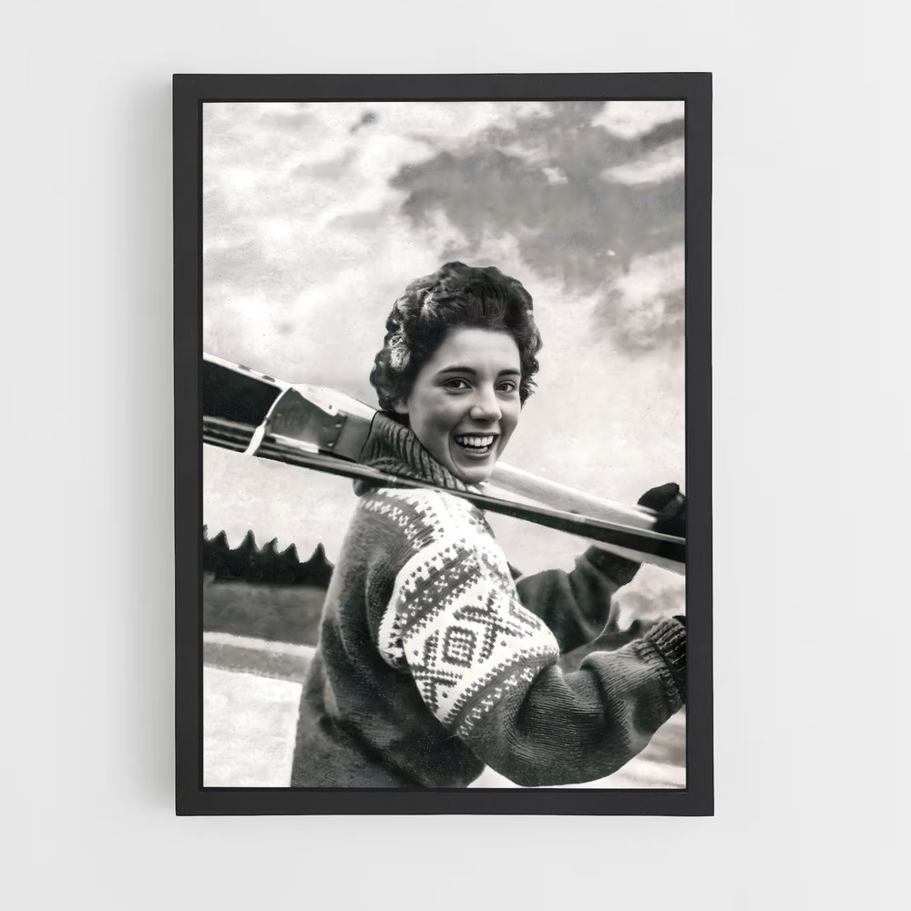 Poster Ski Chic 1956 – affiche Jeux Olympiques (vue 2)